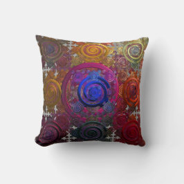 Farbenfrohe Kreislaufplatte Kissen