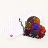 Farbenfrohe Kreislaufplatten Herzspiralpapier Notizblock (Innenseite)