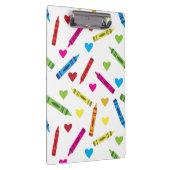 Farbenfrohe Kreuze und Muster für Herz Klemmbrett (Rechts)