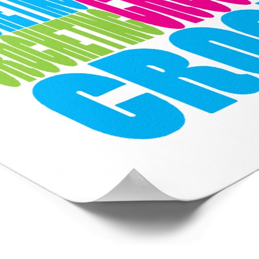 Farbenfrohe Kreuzung Poster (Ecke)