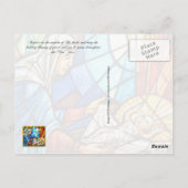 Farbenfrohe Krippe Postkarte (Rückseite)