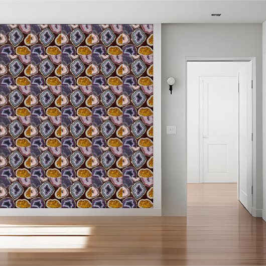 Farbenfrohe Kristall-Geode-Muster Fliese