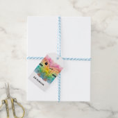 Farbenfrohe Kritzel-Eid Geschenkanhänger (Mit Garn)