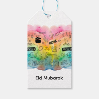 Farbenfrohe Kritzel-Eid Geschenkanhänger