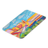 Farbenfrohe Küche Mesa Landschaftsbild Malerei Magnet (Linke Seite)