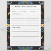 Farbenfrohe Küche Tile | Rezept-Seite für Suppen u (Vorderseite)