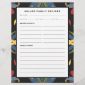 Farbenfrohe Küche Tile | Seite "Familienrezepte" (Rückseite)