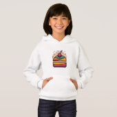 Farbenfrohe Kuchen Hoodie (Vorne ganz)