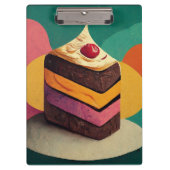 Farbenfrohe Kuchen Klemmbrett (Vorderseite)