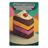 Farbenfrohe Kuchen Mini Klemmbrett (Vorderseite)