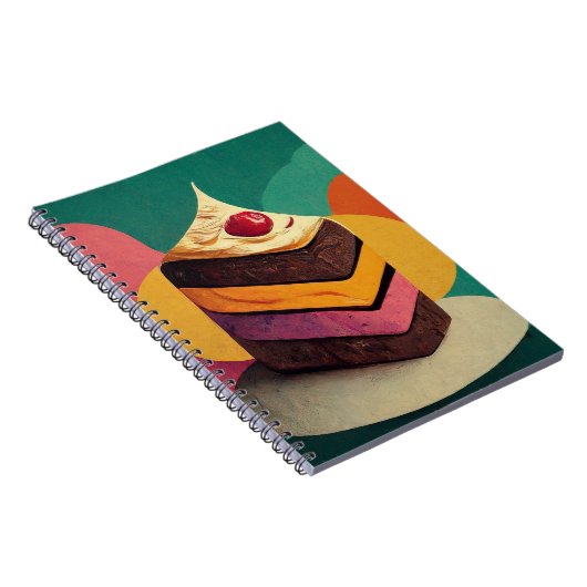 Farbenfrohe Kuchen Notizblock (Rechte Seite)