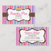 Farbenfrohe Kuchen Visitenkarte (Vorne/Hinten)