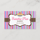 Farbenfrohe Kuchen Visitenkarte (Vorderseite)