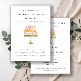 Farbenfrohe Kuchengebäck Kochen Klasse Einladung