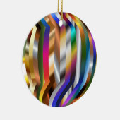 Farbenfrohe Kugel, hell und glänzend, Keramik Ornament (Rechts)