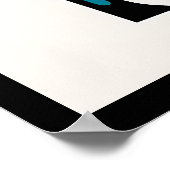 Farbenfrohe Kuh Indigenscher Stil Poster (Ecke)