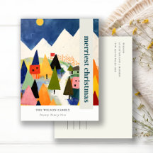 Farbenfrohe, kühne Retro Abstrakte Weihnachtslands