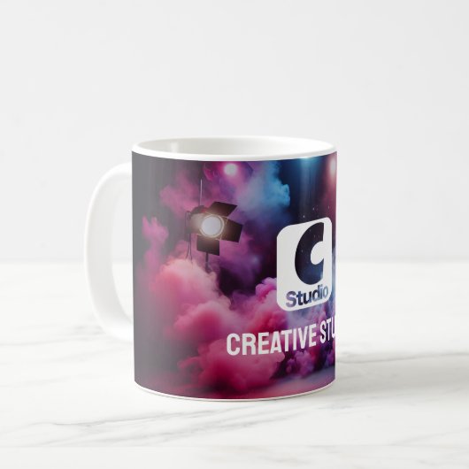 Farbenfrohe kühne Tasse mit kreativem Design für O (Vorderseite Links)