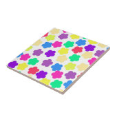 Farbenfrohe, kühne Y2K-Wildblume Lebhaftes Frühjah Fliese (Seite)