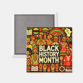 Farbenfrohe Kultur Schwarze Geschichte Magnet (Vorderseite/Rückseite)