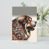 Farbenfrohe Kundenkarte für Männer (innen leer) (Stehend Vorderseite)