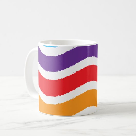 Farbenfrohe, kundenspezifische Papierzufuhr Kaffeetasse (Vorderseite Links)