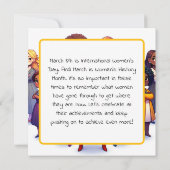 Farbenfrohe Kunst am Internationalen Frauentag (Rückseite)