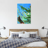Farbenfrohe Kunst | Bestes abstraktes Meisterstück Leinwanddruck (Insitu (Schlafzimmer))