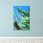 Farbenfrohe Kunst | Bestes abstraktes Meisterstück Leinwanddruck (Insitu (Holzboden))