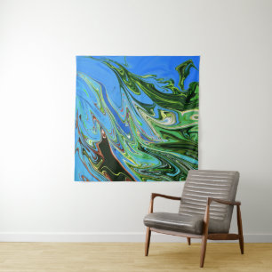 Farbenfrohe Kunst Bestes abstraktes Meisterstück Wandteppich