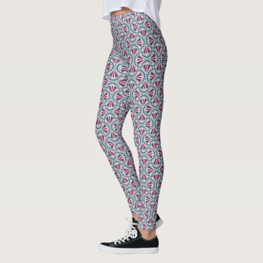 Farbenfrohe Kunst Deko Muster. Leggings (Links)