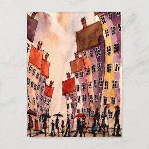 Farbenfrohe Kunst der Stadt Nr. 2 Postkarte