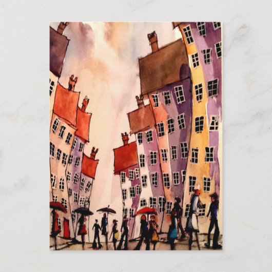 Farbenfrohe Kunst der Stadt Nr. 2 Postkarte (Vorderseite)