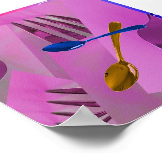 Farbenfrohe Kunst-Design Poster (Ecke)