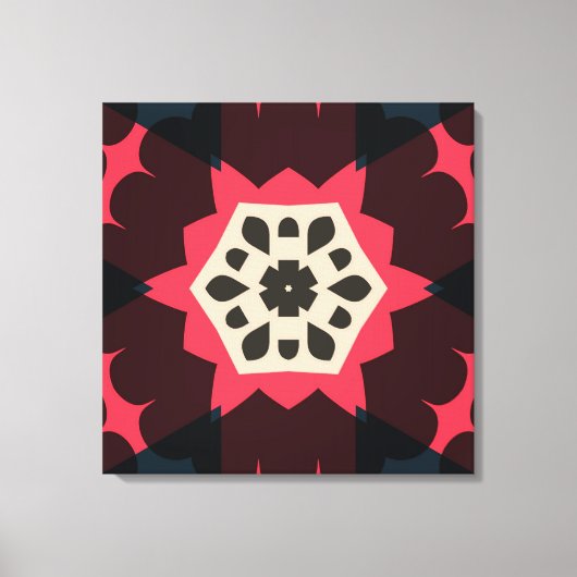 Farbenfrohe Kunst Design Wrapped Canvas Leinwanddruck (Vorderseite)