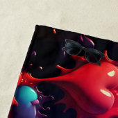 Farbenfrohe Kunst, Dichtung und Musik Strandtuch (Beispiel)