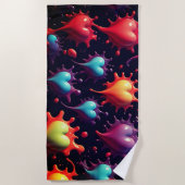 Farbenfrohe Kunst, Dichtung und Musik Strandtuch (Vorderseite)