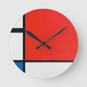 Farbenfrohe Kunst, Dichtung und Musik, Vintag Piet Runde Wanduhr