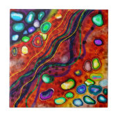 Farbenfrohe Kunst Fliese (Vorderseite)