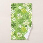 Farbenfrohe Kunst Illustration Natur Blumenmuster Badhandtuch Set (Handtuch)