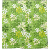 Farbenfrohe Kunst Illustration Natur Blumenmuster Duschvorhang (Vorderseite)