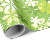 Farbenfrohe Kunst Illustration Natur Blumenmuster Geschenkpapier (Rolleneckpunkt)