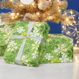 Farbenfrohe Kunst Illustration Natur Blumenmuster Geschenkpapier