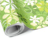 Farbenfrohe Kunst Illustration Natur Blumenmuster Geschenkpapier (Rolleneckpunkt)