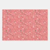 Farbenfrohe Kunst Illustration Natur Blumenmuster Geschenkpapier Set (Vorderseite 2)