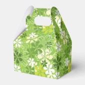 Farbenfrohe Kunst Illustration Natur Blumenmuster Geschenkschachtel (Rückseite)