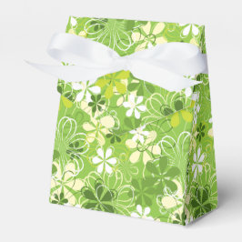 Farbenfrohe Kunst Illustration Natur Blumenmuster Geschenkschachtel