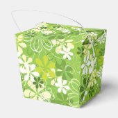 Farbenfrohe Kunst Illustration Natur Blumenmuster Geschenkschachtel (Rückseite)