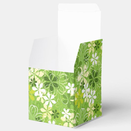 Farbenfrohe Kunst Illustration Natur Blumenmuster Geschenkschachtel (Geöffnet)