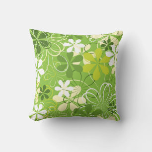 Farbenfrohe Kunst Illustration Natur Blumenmuster Kissen